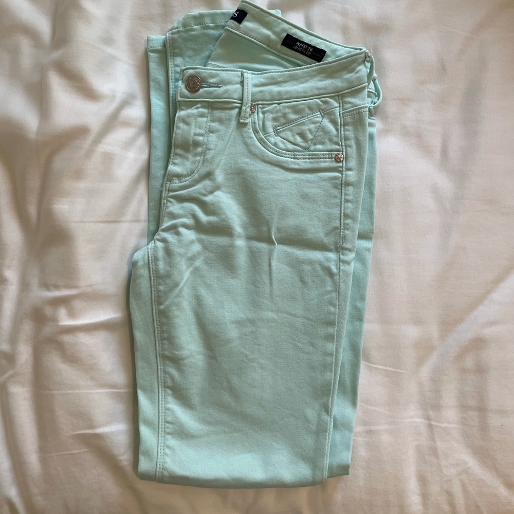 Mint skinny leg jean